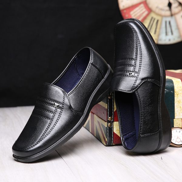 Black waterproof non-slip autumn casual dress men atos de hombre leather sneakers Summer shoes hjm7 1e0c