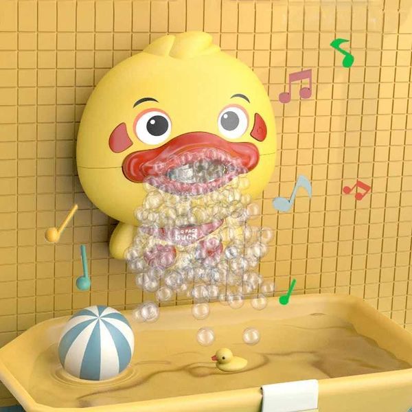 Bubble Duck Baby Bath Toy Funny Toddler Bath Bubble Maker Pool Swimming Bathtub Soap Machine Bathroom Toys for Children Kids Y240813