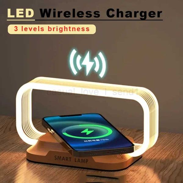 LED Night Light Wireless Charger Stand Table Desk Lamp Mobile Phone Holder Fast Charging Station Dock For iPhone Samsung XiaomiCL240718