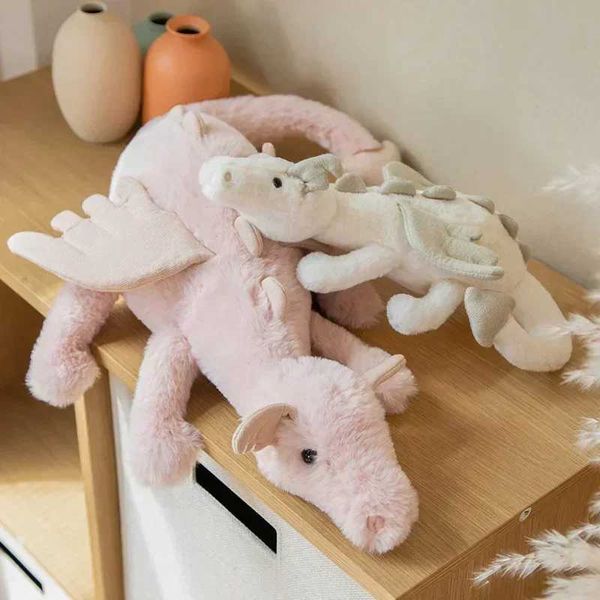 New Dragon Plush Toys Stuffed Dinosaur Flying Wings White Pink Green Blue Dragons PLushies Dolls Birthday Gift for Boy X241028