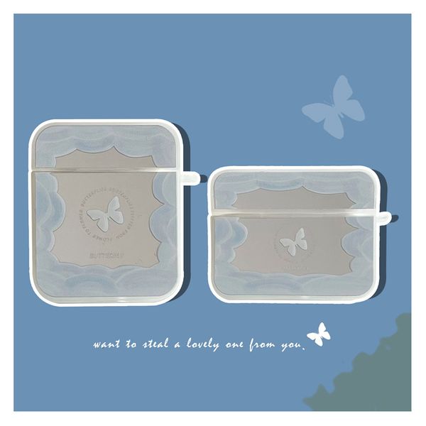 ddmygifts Cloud Butterfly Suitable Pro1-2-3 Bluetooth Wireless Earphone Protective Cover Mirror Soft Shell Female A