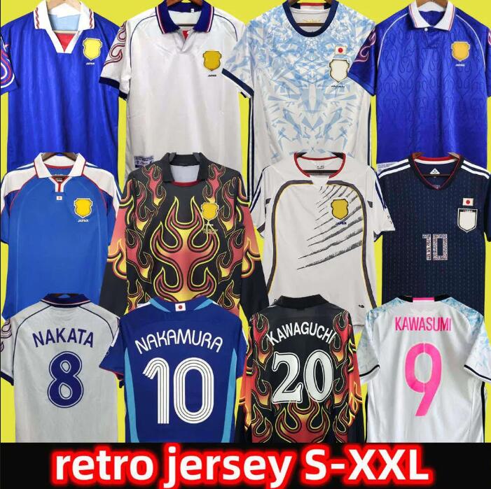 1998 2006 Japan NAKATA Retro Mens Soccer Jerseys National Team NAKAMURA OGURO KAWAHI Home Away Long Sleeves Vintage Football Shirts Uniforms