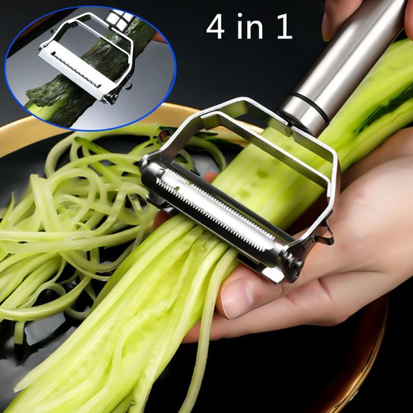 Other Kitchen Dining Bar Stainless Steel Peeler Fruit Vegetable Multifunction Grater Julienne Peeler Slice Melon Potato Carrot Cucumber Home