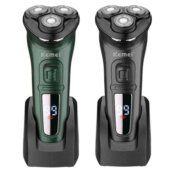 Kemei Rechargeable Electric Shaver Beard Shaver Men Electric Razor Floating Hair Trimmer Face Care Shaving MachineXJ241207