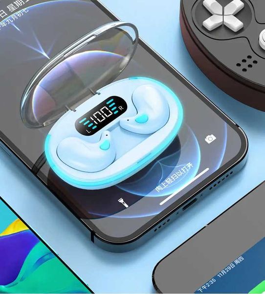 Cell Phone Earphones X55 Sleep Headset Invisible Mini TWS Headphones Gaming Earbuds Low Latency Earphone With Mic CL250211