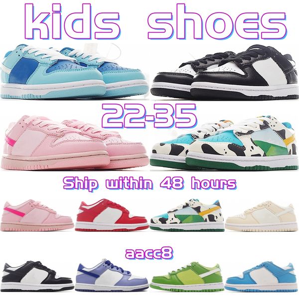 chunky kids shoes toddlers SB Panda boys girls White black triple pink kermit childrens university blue sneakers trainers infants 24-35