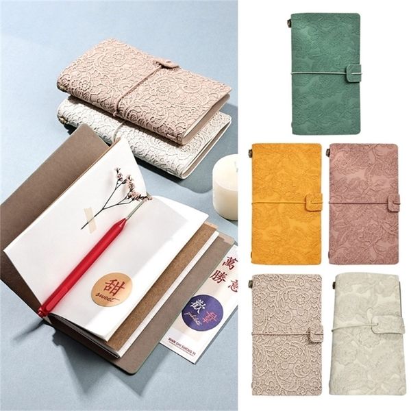 Notepads Creative PU Leather Cover A6 Notepad Portable Notebooks Travel Handbook Retro W3JD 220914