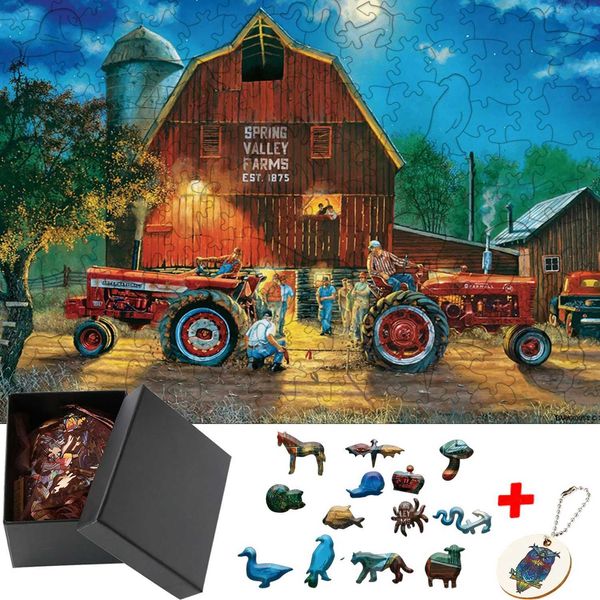 Interactive Games for Children Educational Toys Jigsaw Puzzles for Kids Animal Wooden Puzzles Intellectual Exercise DiyM240817