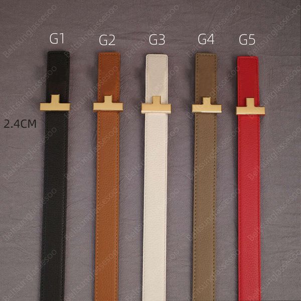 Womens Reversible Designer Genuine Leather Classic Cintura Lusso Letter Belt Brand Gold Sier Buckle Waistband 15 Options with Box Packing