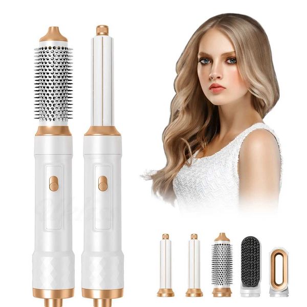 Hair Curlers Straighteners 5 In 1 Air Styler One Step Dryer White Hot Brush Wrap Multifunctional Blow with Comb for Fast Drying Curling H241