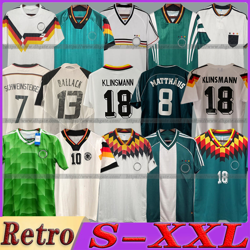 Germany Retro soccer jerseys 1980 1988 1990 1992 1994 1996 1998 2002 2004 2006 2010 2014 vintage football shirts T West VOLLER Moller GOTZE MATTHAUS