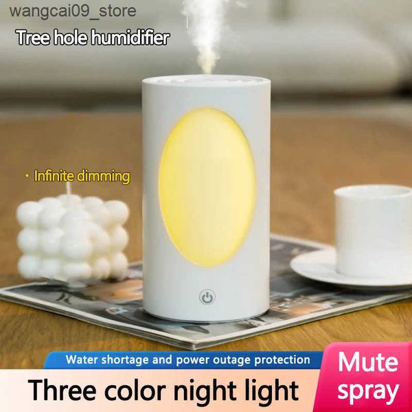 Humidifiers With Colorful LED Lights Diffuser Battery Rechargeable humidifier 600ml Large Capacity USB-Powered Aroma Diffuser Air Humidifier