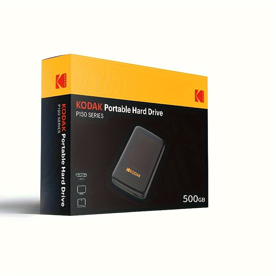 TEMU Kodak Portable External Hard Drive, 500gb Cloud Storage Capacity, No Software Or Driver Required, Usb 3.0 Transfer, Compact And Lightweight