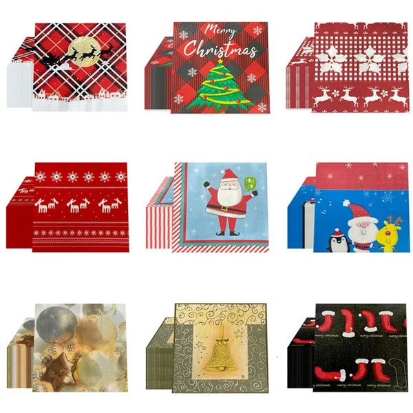 20 Christmas snowman themed paper napkins Christmas winter decoration services Christmas party desktop software home decoration 241126