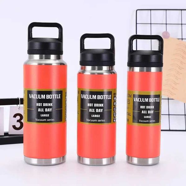 water bottle Portable Sports Bottd Water Thermos for Coffee Travel Mug Outdoor 304 Stainless Steel Beer Thermal Mug Insulated TumblerCL24080