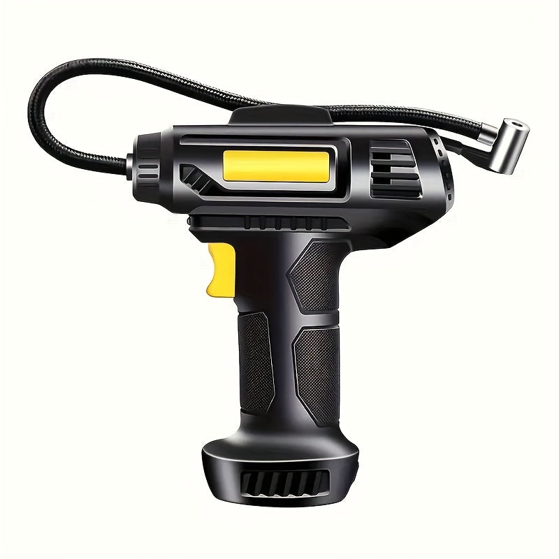 TEMU 120w Portable Car Air Compressor: Inflate Your Tires With Ease - Wireless-wiredhandheld Pump With Led Light