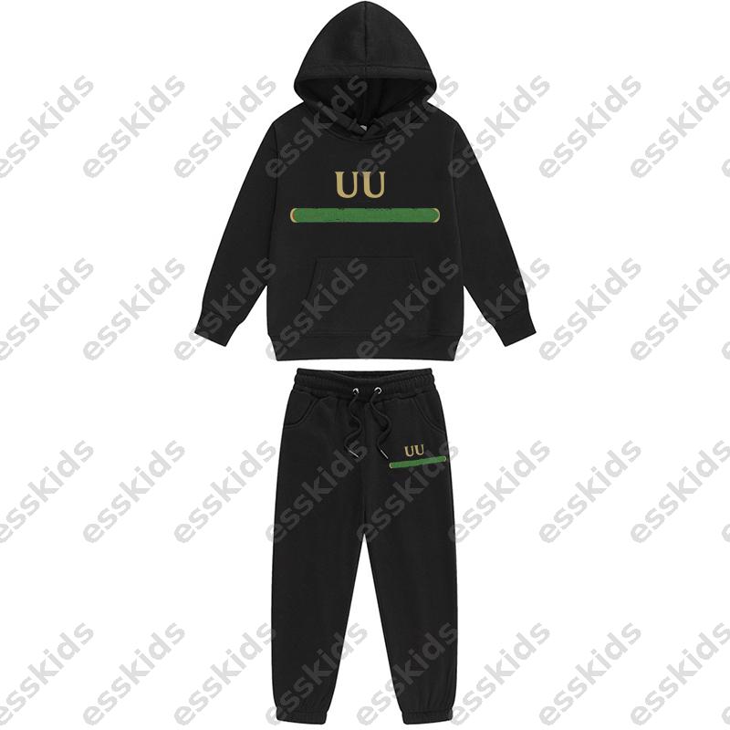 100% Cotton Hoodie Childrens Clothes Designer Hoodies For Kids Pants 2-piece Luxury Kid Girl Boys Sports Shirt Tracksuits Child Sweatpants Sets DPD2