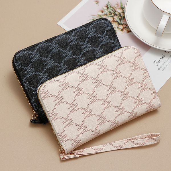 New Print Designer Single Pull Women&#039;s Business Commuting Large Capacity Zipper Wallet Art Handbag