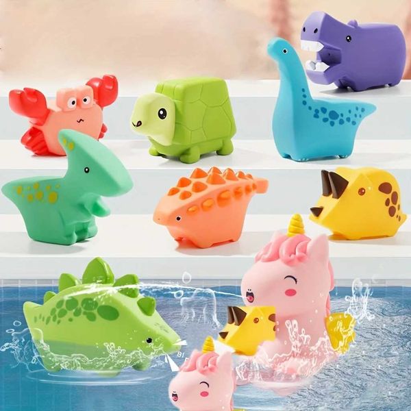 Intelligence toys Squeezing toys for young children dinosaur bath toys baby water toys squeezing toys squeezing toys for childrens swimming