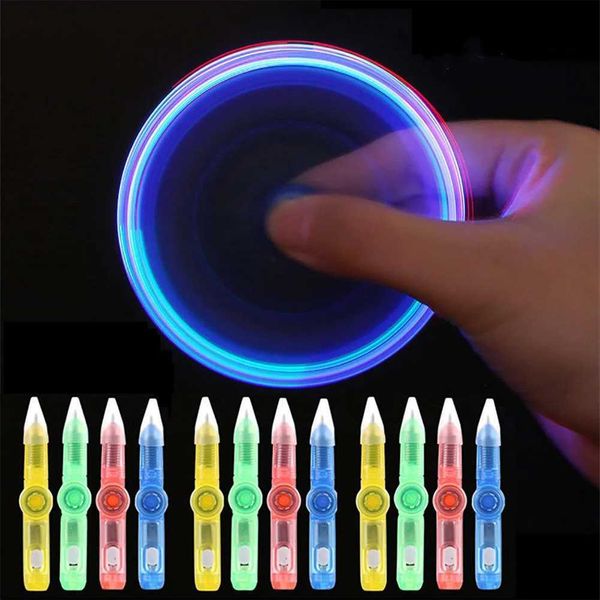 1PC LED Colourful Luminous Spinning Pen Rolling Pen Ballpoint Pens Learning Office School Writing Supplies Random Color Y240817
