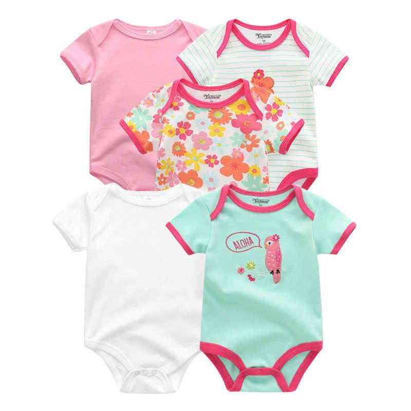 K459 born Boy Clothes 5Pcs Star Print Infant Bodysuit Casual Baby Girl Summer Jumpsuits Set Kids Baby&#039;s Costumes ropa para bebes