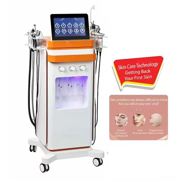 10 in 1 Diamond Microdermabrasion Machine Facial Care Salon Equipment For Personal Home Use Deep Cleansing Moisturzing Rejuvenation And Coll