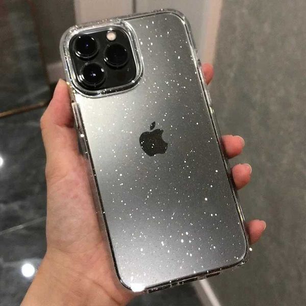 Cell Phone Cases Luxury Glitter Bumper Bling Clear Case For iPhone 16 15 14 13 12 11 Pro Max mini X XS Max XR Plus Silicone Acrylic Cover fu