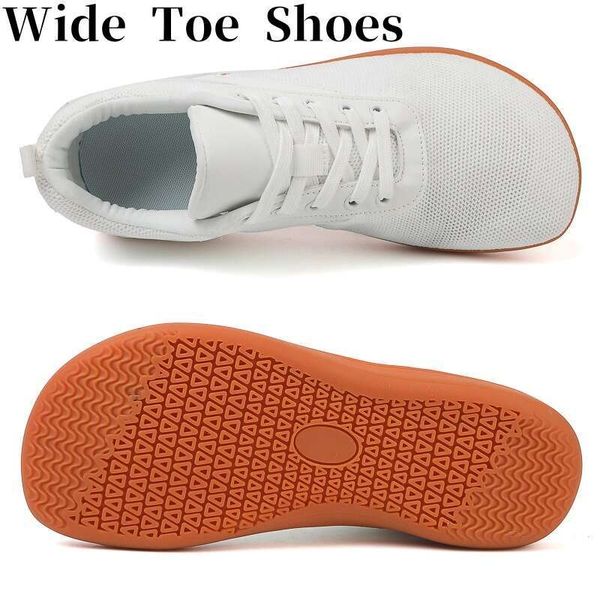 Men-Women Walking Wide Toe Barefoot Minimalist Zero Drop Shoes Breathable Fashion Sneakers