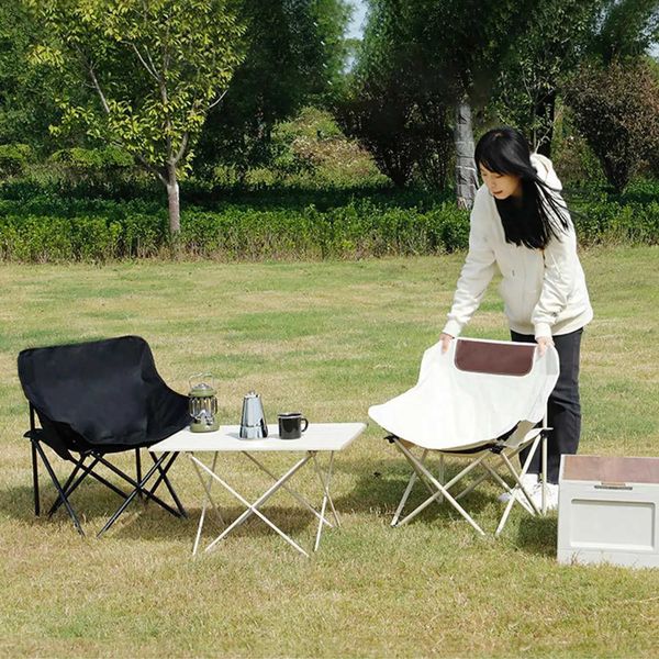Camp Furniture Portable folding chair lightweight camping with side pockets and handbag used for adult hiking fishing beach activities H2411