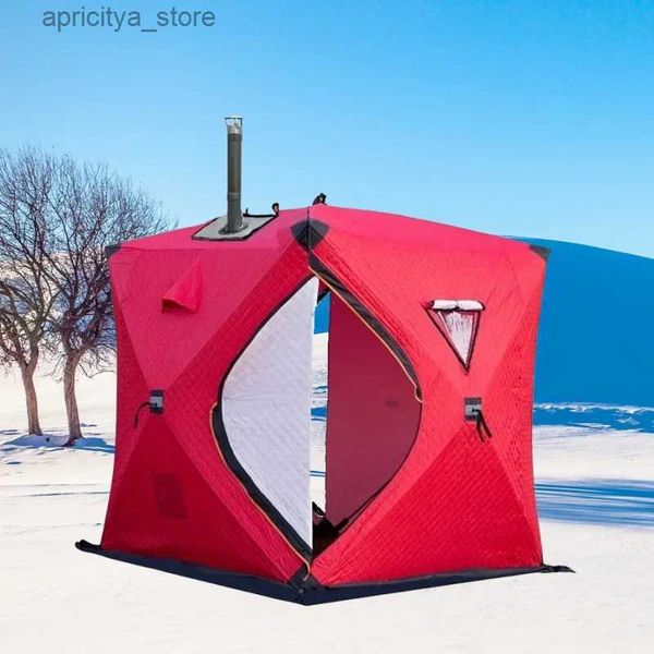 Tents and Shelters Ice Fishing Tent Winter Fishing Tent Outdoor Warm Winter Tent Thickened Cotton Tent Easy to Set up Cube Tent Shelter Camp