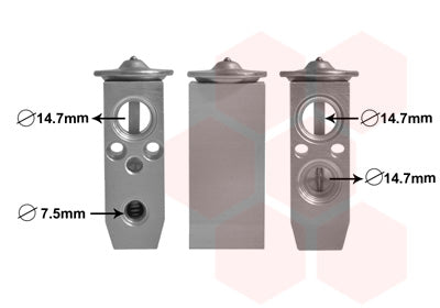 Expansion Valve, air conditioning VAN WEZEL 82001384