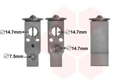 Expansion Valve, air conditioning VAN WEZEL 82001386