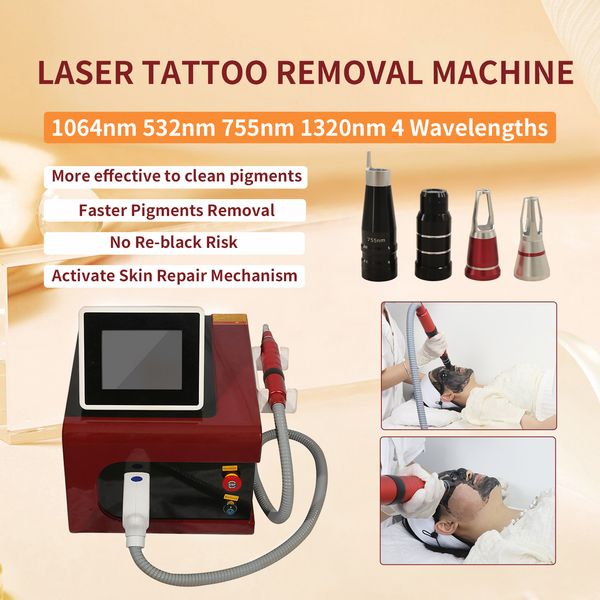 Beauty Salon Nd Yag Picosecond Skin Resurfacing Tattoo Removal Freckle Mole Eliminate Fast Effect Picolaser Portable Beauty Instrument