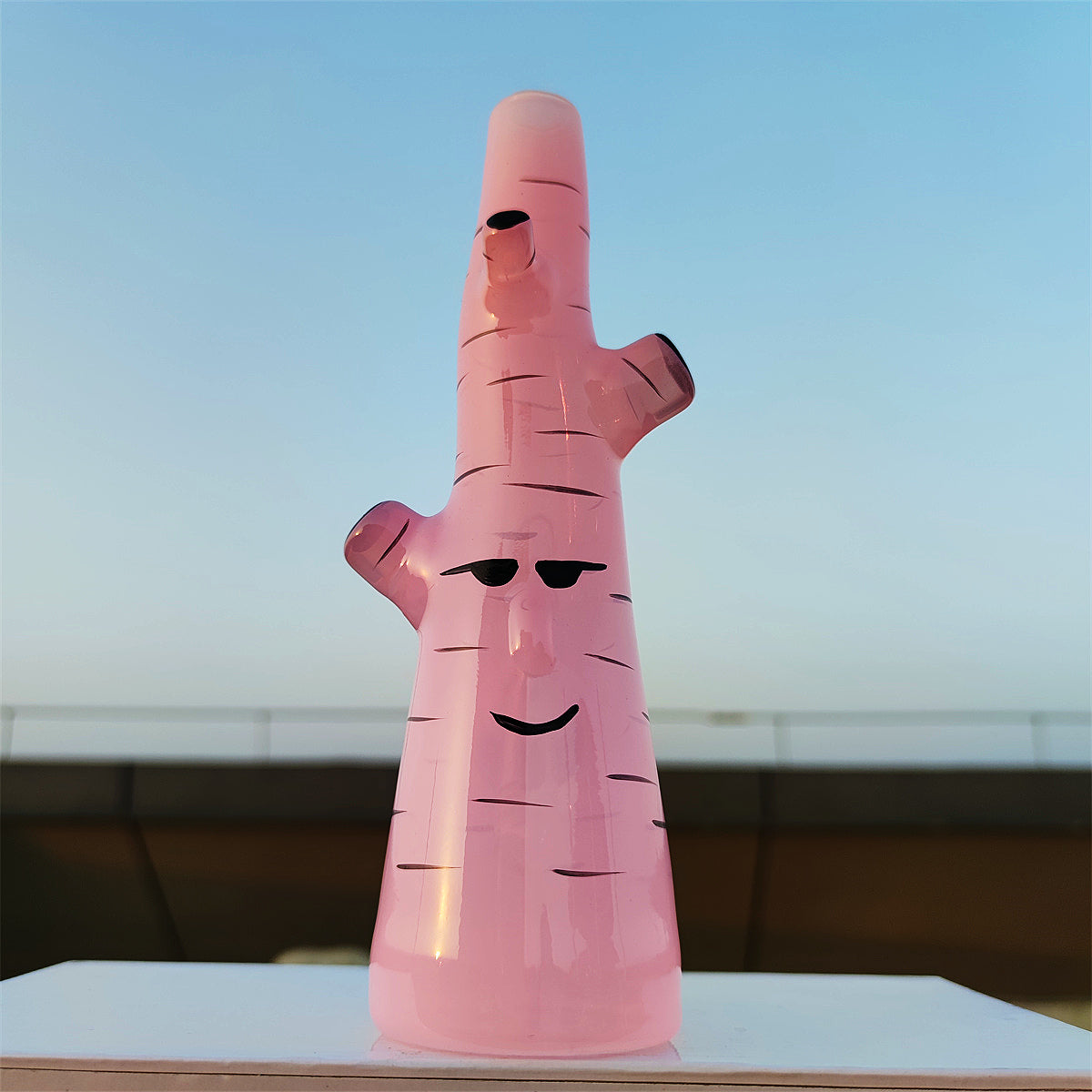 2023 9 Inches Vivid Anime Cactus Pink Assorted Color OEM Thick Glass Bong Water Pipe Hookah Beaker Tobacco Smoking Bubbler Smoke Pipes Bongs