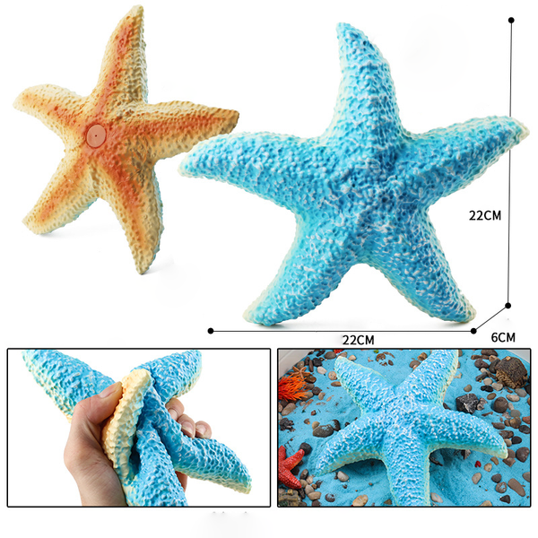 Eco-Friendly Sea Life Ornament Large Soft Plastic Starfish Sculpture for Kids Aquariums and Craft Projects