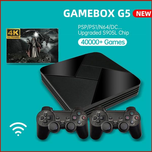Game Players Box G5 Host S905L WiFi 4K HD Super Console X 50 Emulator 40000 Games Retro TV Video Player For PS1-N64-DC
