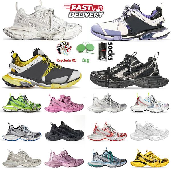 Designer Luxury brand Men Women Casual Runners Shoes Track 3xl 3.0 Triple white black Sneakers Tess.s. Gomma leather Trainer Nylon Printed P