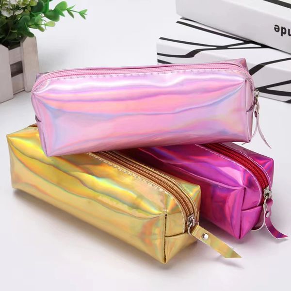 Big Waterproof Transparent PVC Pencil Case Kawaii Stationery Bag Travel Bags Pouches Case Students Gift 240826