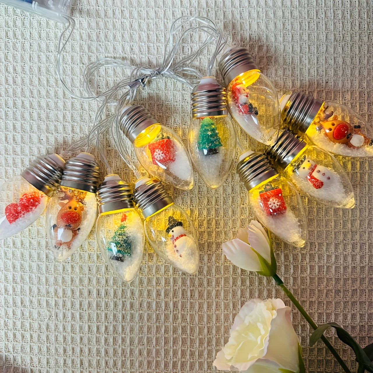 TEMU 10pcs, Led Lamp, Bulb - Battery-powered 10led Lamp, Suitable For Indoor-outdoor Gardens, Weddings, Holidays, Camping, Home, Garden, Christmas,