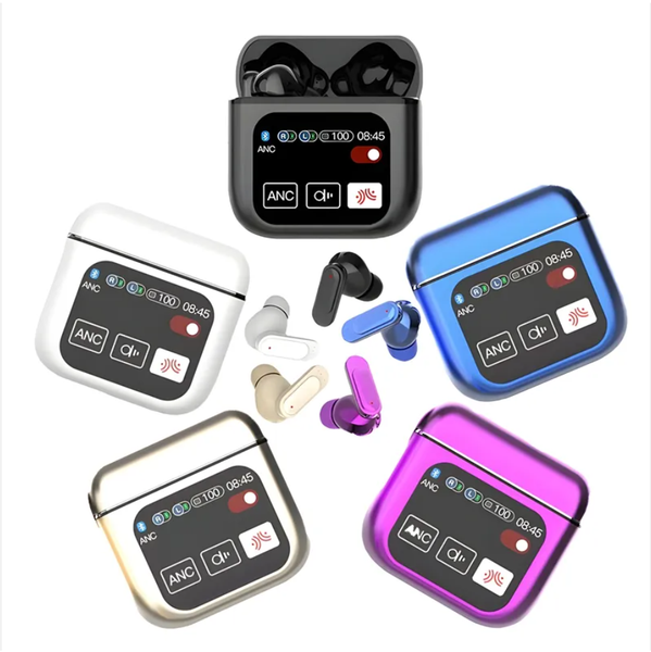 Tws wireless SE60 se60 smart touch screen anc enc tws headphones earphones earbuds with a touch smart screen sport smartwatch