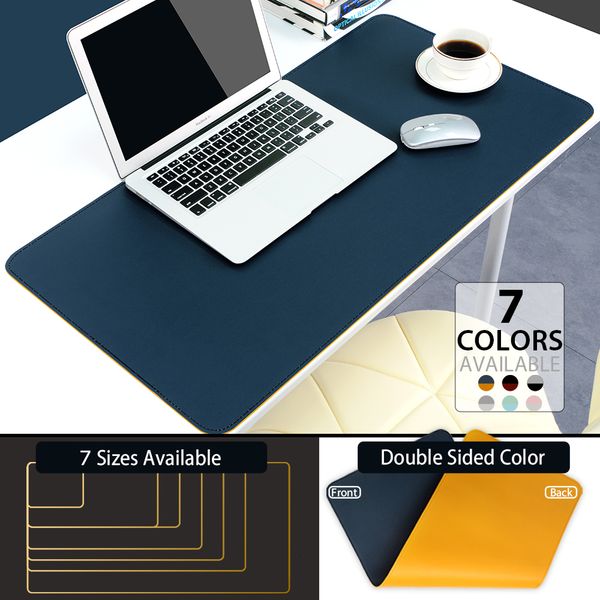 Mouse Pads Wrist Rests Double Side PU Pad Large Size Anti Slip Mousepad Waterproof Natural Rubber Gamer Desk Mat for Desktop PC Computer Lap
