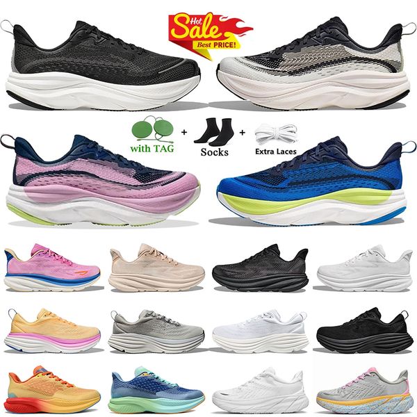 Clifton 9 Bondi 8 Running Shoes For Men Women Designer Shoes Harbor Triple Black White Breathable Womens Sneakers Outdoor Sports Shoes Mens