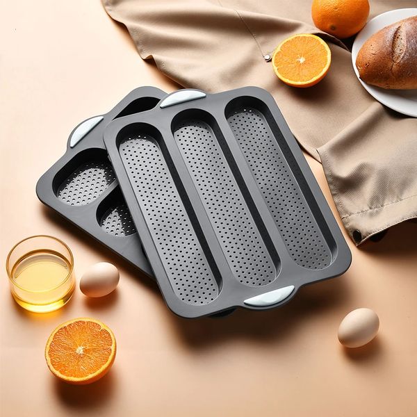 Silicone Cake Pan NonStick Grey Food Grade Mold Baking Toast Tray Bread Dessert Bakeware Tools 250109