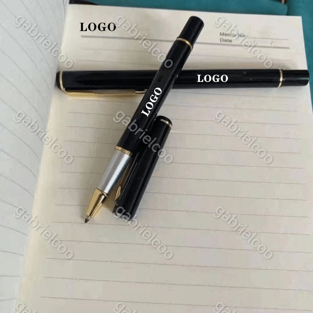 Designer Blue Notebook Classic Letter Logo Printed Diary+Signature Pen Set Fashion Student Supplies Notepads