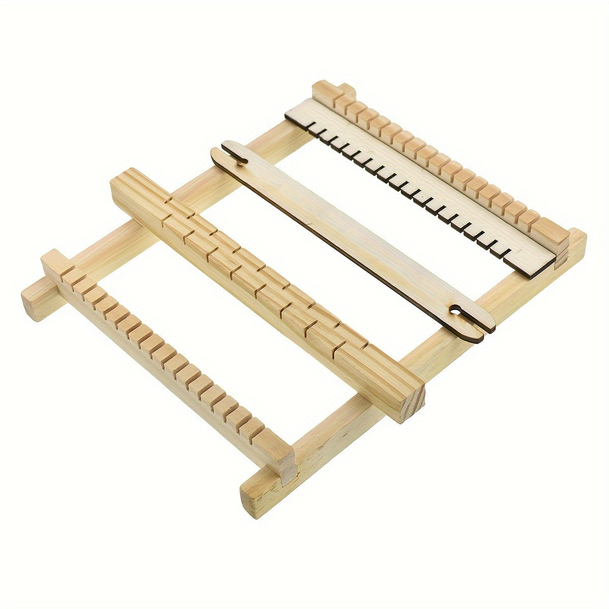 TEMU 1pc Of Small Wooden Weaving Machine Kit, Handmade Knitted Diy Fashion Hanging Rug Weaver, Craft Kit Suitable For Art, Crafts And Sewing Supplies