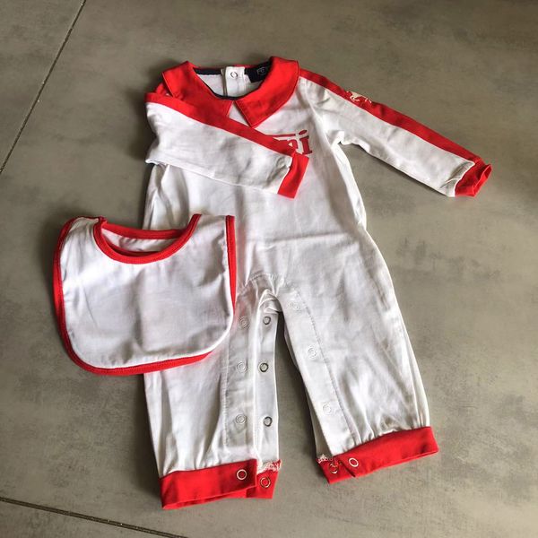 New Arrive Infants&toddlers fashion Cotton Girls Turn-down Collar Overall Bib 2in Sets New Born baby Kids long sleeve O-Neck romper Sets Boy