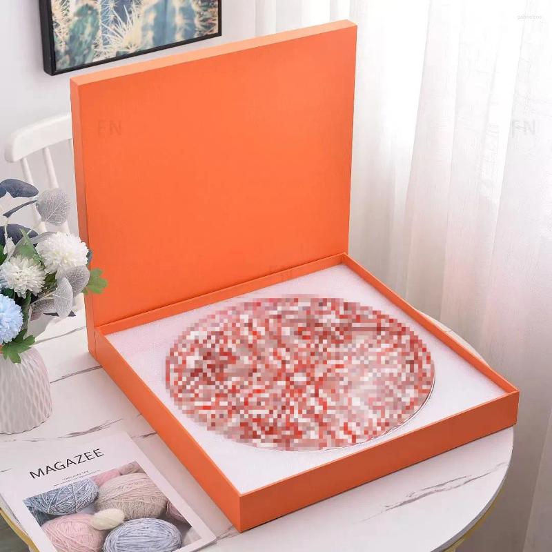 Plates Designer&#039;s Tray: Round Bone China 16 Inch Tray High-end Exquisite Ceramic Coffee Cup Sushi Dessert 41cm Plate