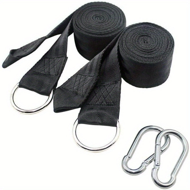 TEMU Outdoor Hammock Tied Rope Hammock With Safety Swing Suspension Kit Swing Seat, Portable Hammock With Stand, Tree Hammock, Hammock For Bedroom,