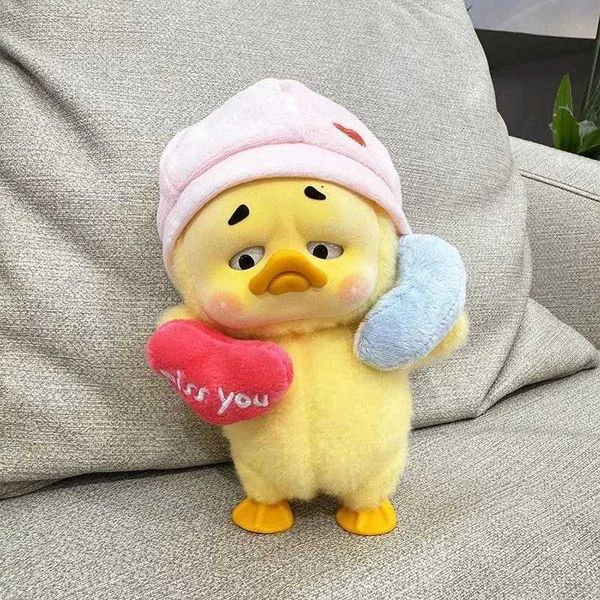 For 15 CM Upset duck plush outfit baby clothes small yellow duck doll clothes miss you duck two-piece set no doll