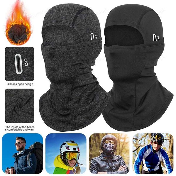 Winter Cycling Mask Fleece Thermal Keep Warm Windproof Cycling Face Mask Balaclava Ski Mask Fishing Skiing Hat HeadwearXJ241122
